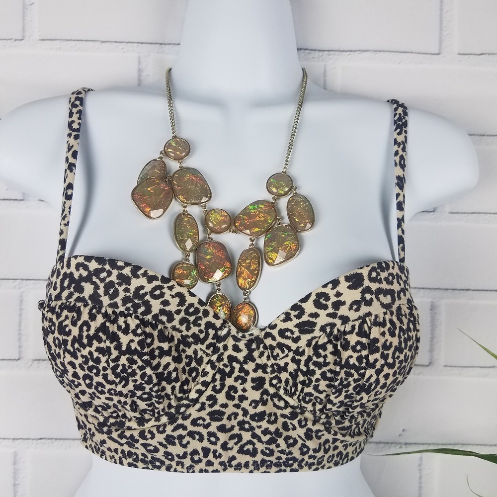 Xhilaration Cheetah-print Balconette Bikini Top
